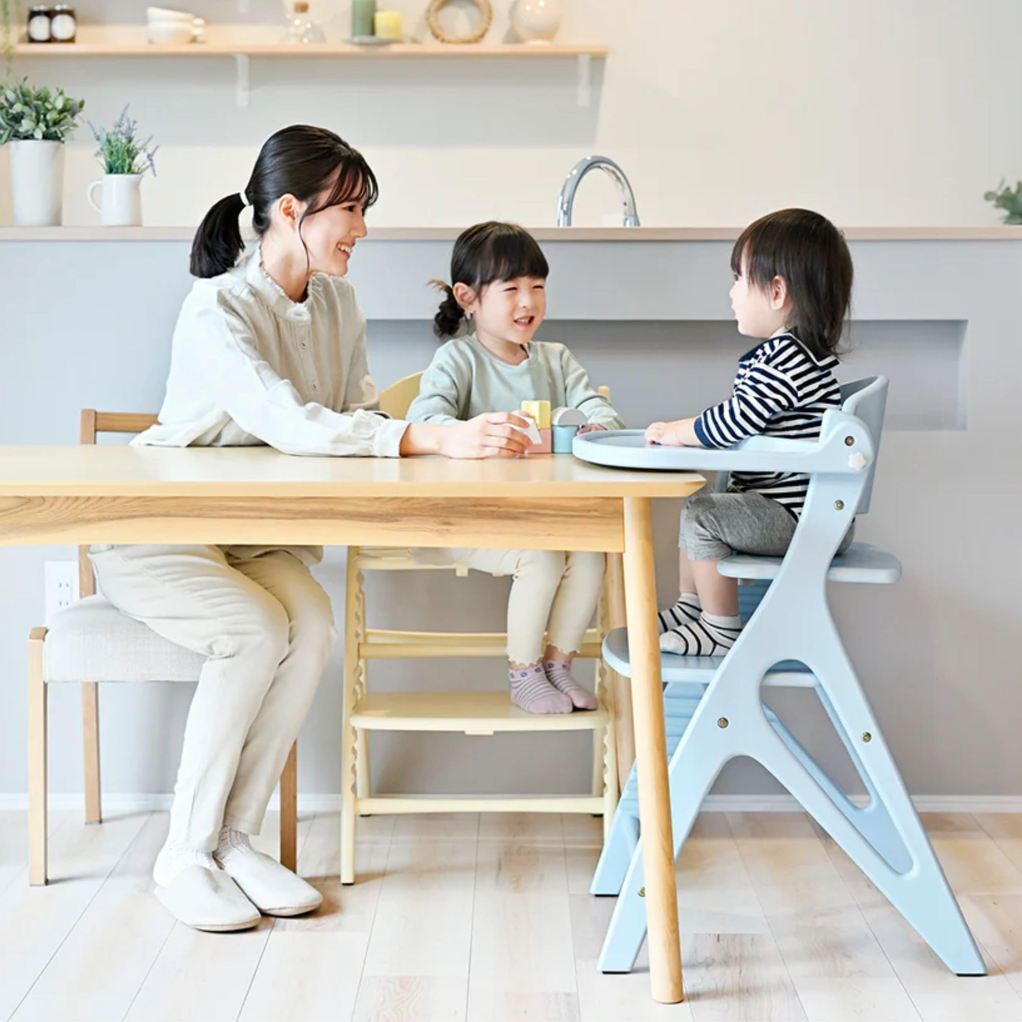 Amazon | 大和屋 アッフル ソルベ チェア ベビーチェア 北欧 テーブル