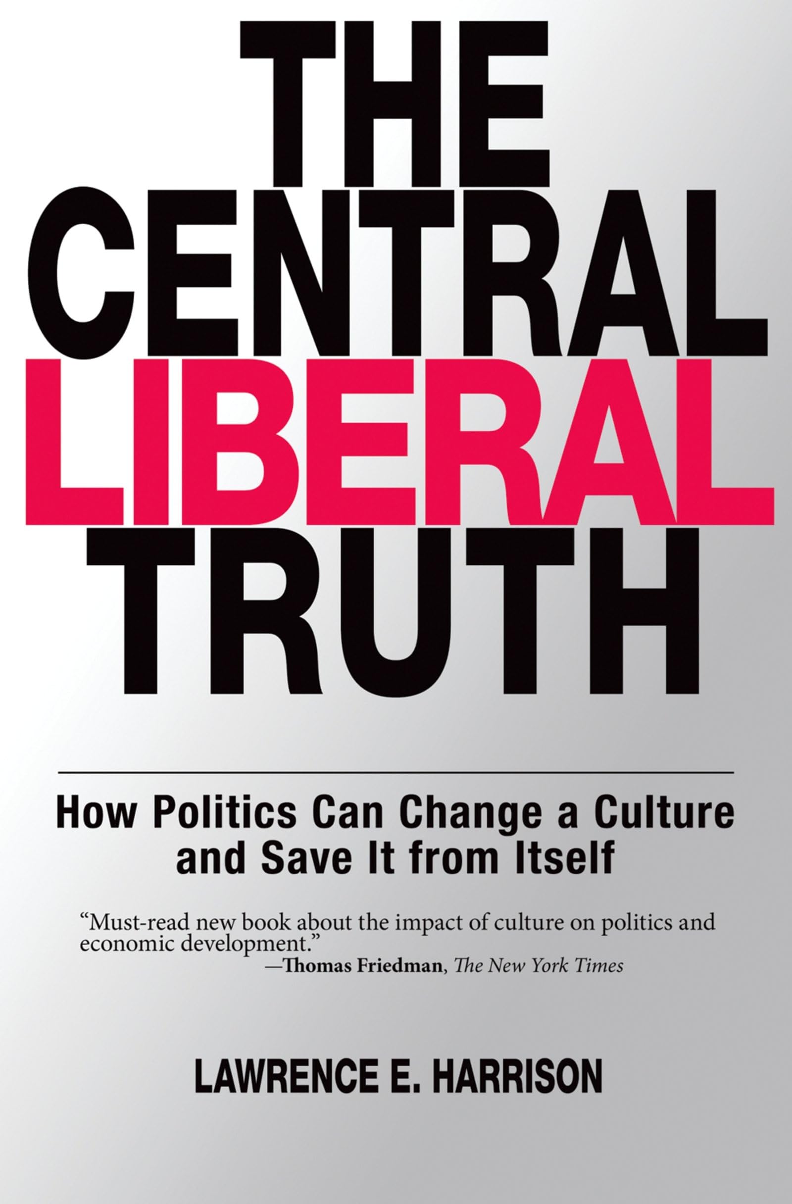 THE CENTRAL LIBERAL TRUTH: How Politics Can Change a Culture and Save It from Itself
