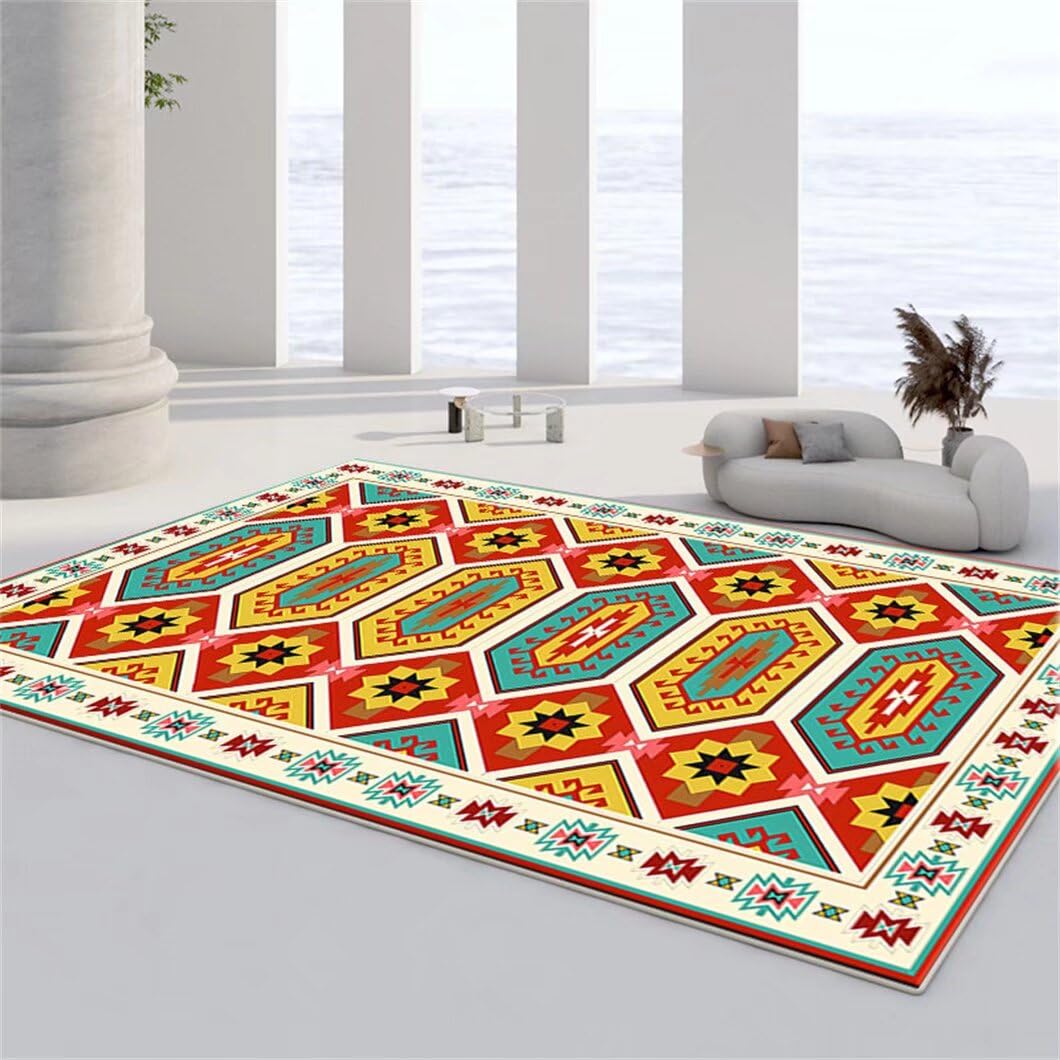 Tapis chambre fille ado à poils courts antidérapant doux