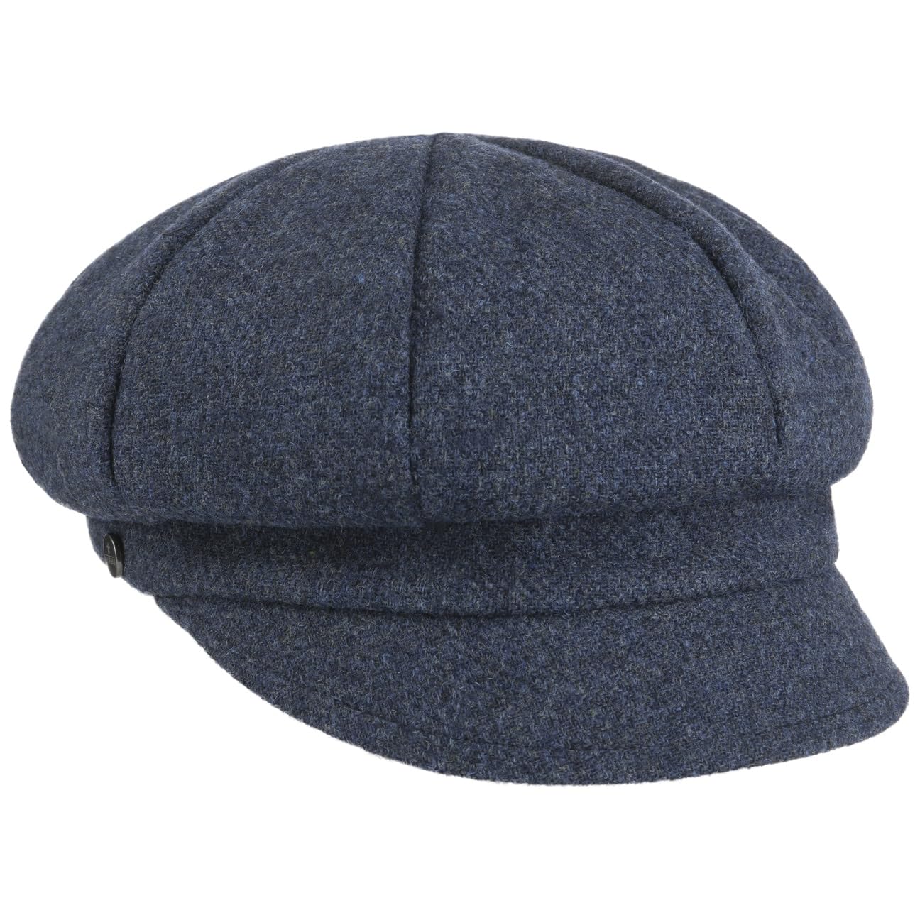 Lierys Shetland Wool Balloon Cap Handmade 100% Wool Fleece Lined Melange Made in Italy Women Autumn Winter