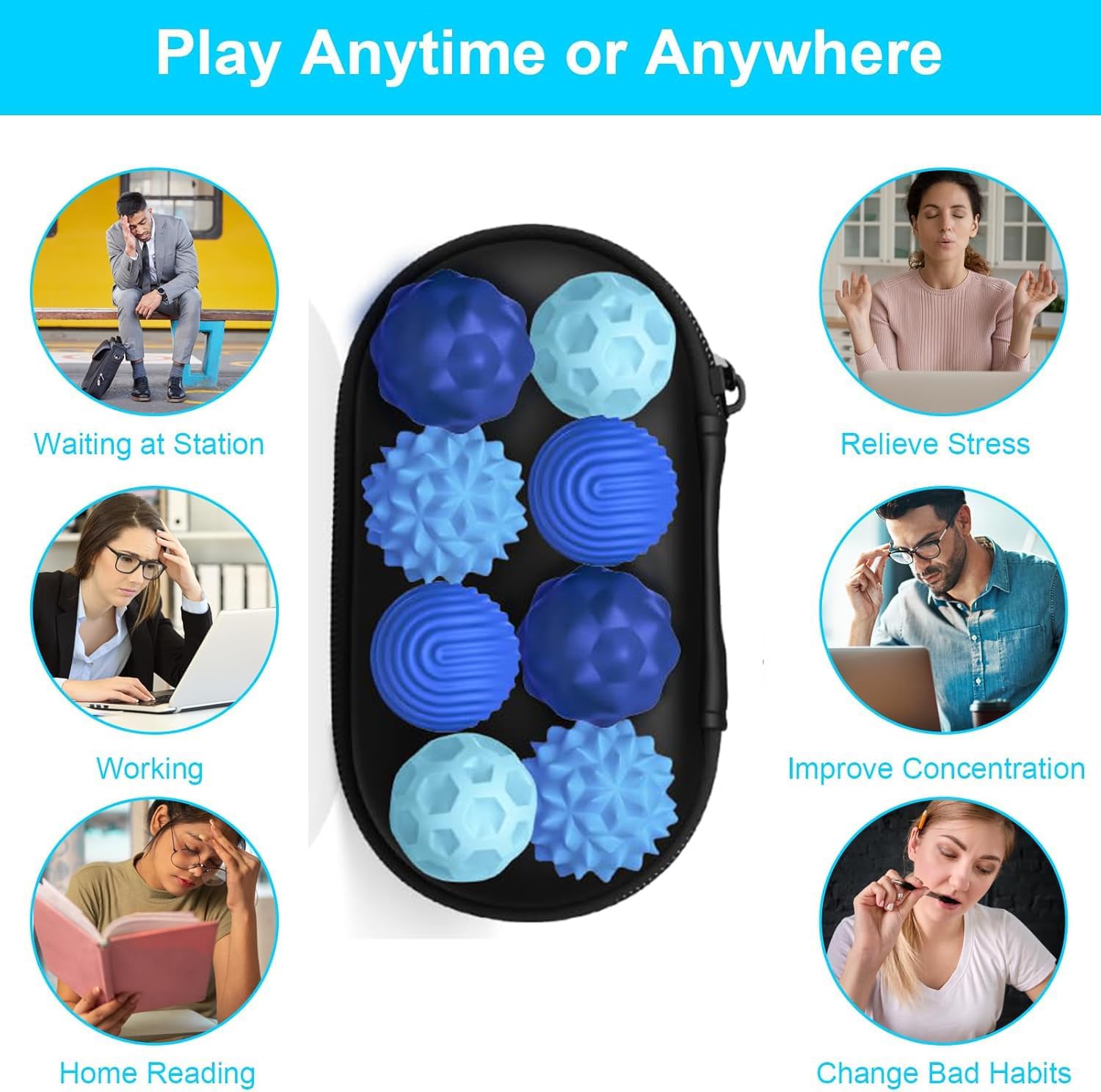 MindPanda Boules Antistress pour Adultes - Balles Anti-Stress Triple MindPanda Boules Antistress pour Adultes - Balles Anti-Stress Triple