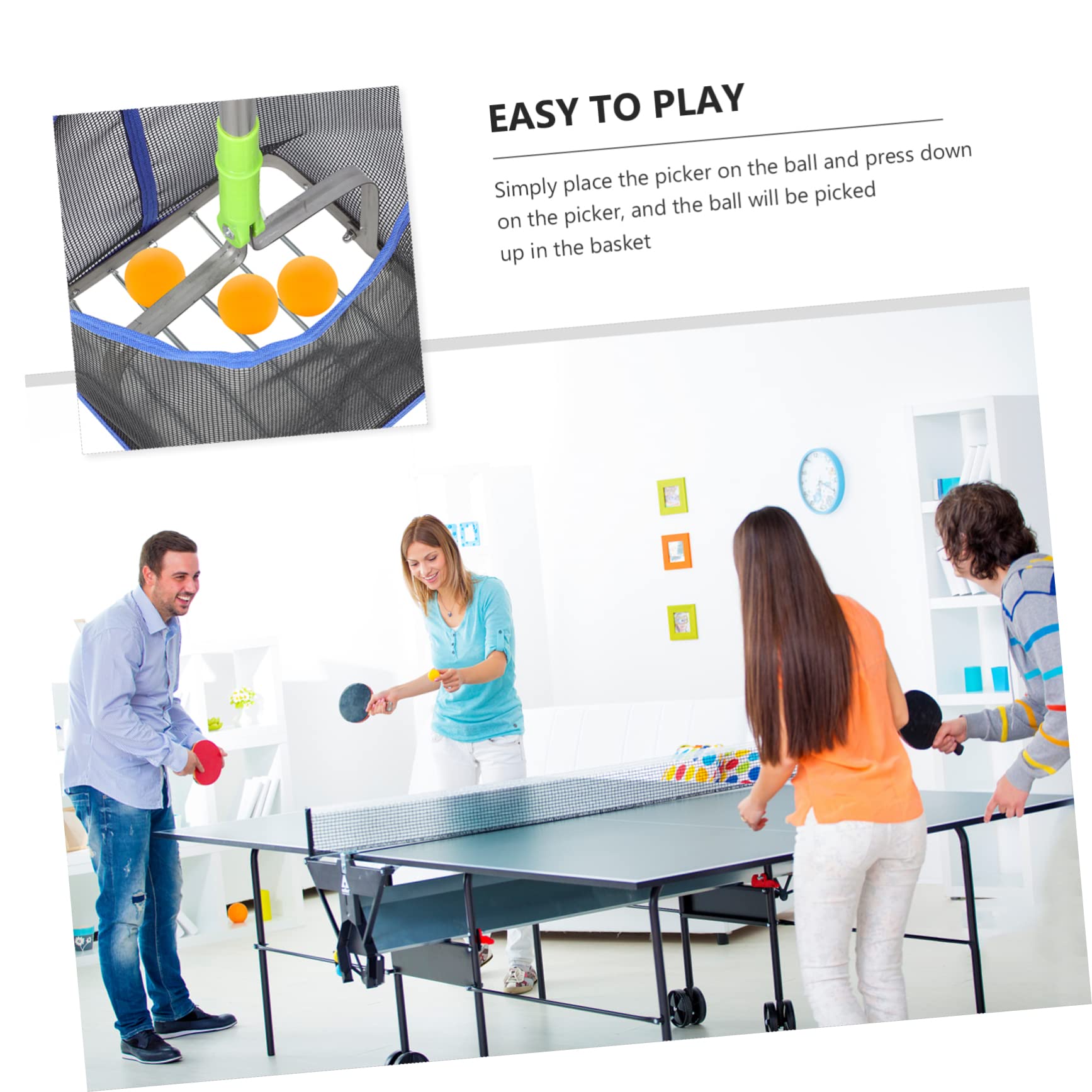 Toddmomy Recolector de Tenis de Mesa Recogedor de Bolas de Alta Capacidad Acero Inoxidable