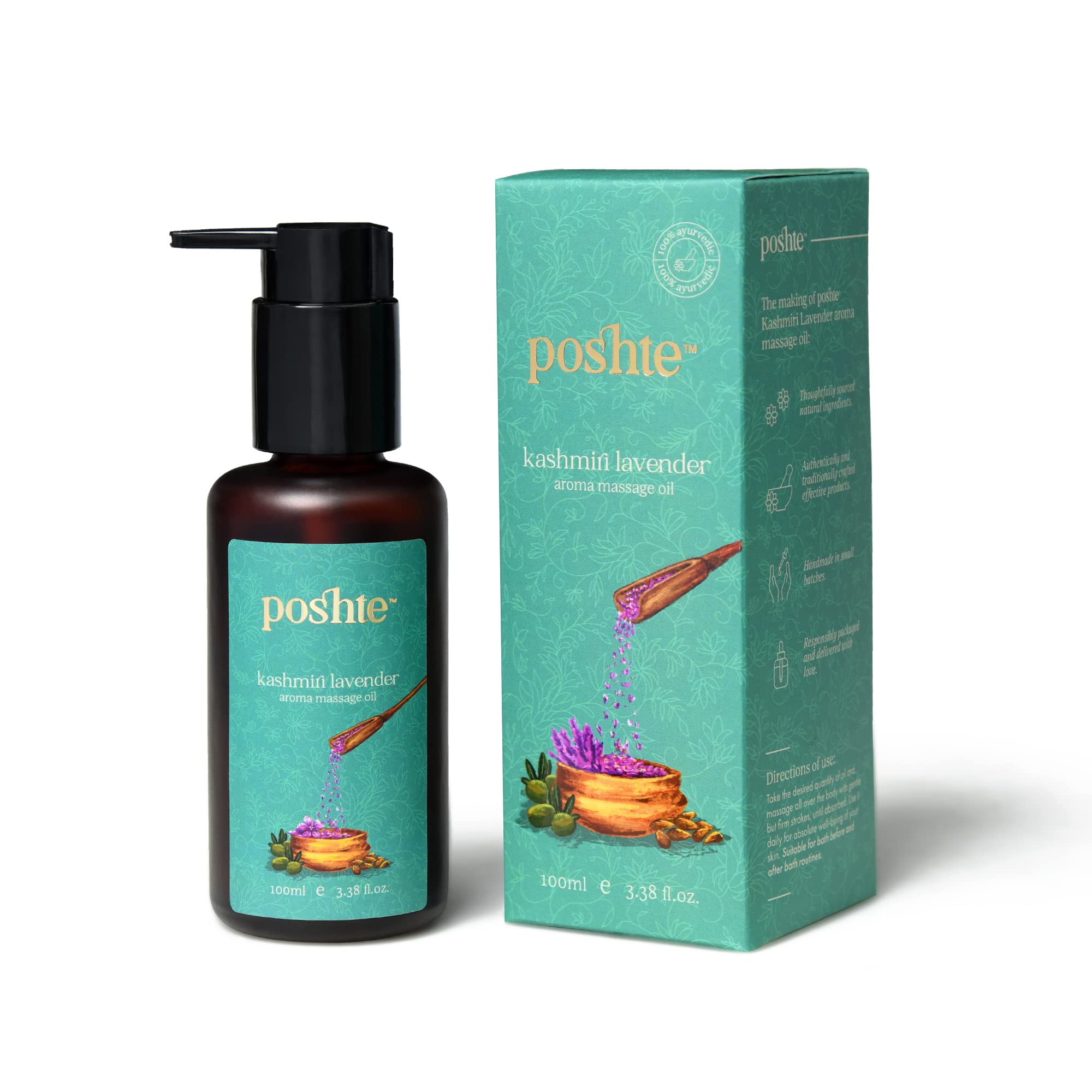 Poshte Kashmiri Lavender Aroma Body Massage Oil (100 Ml) Golden (B0BPDC7DBS) Amazon Price History, Amazon Price Tracker