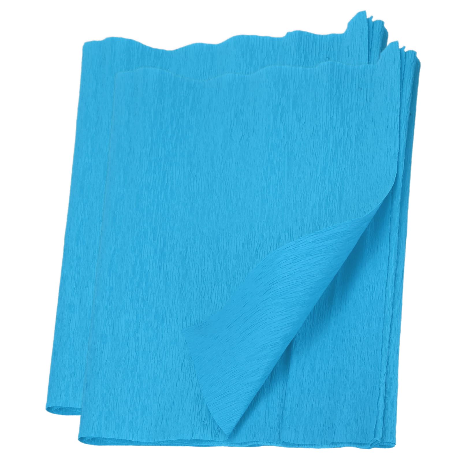 sourcing map Crepe Paper Rolls 7.5ft Long 20 Inch Wide for Various Large Hanging Party Backdrop DIY Decoration, DIY Supplies, Lake Blue Pack of 2