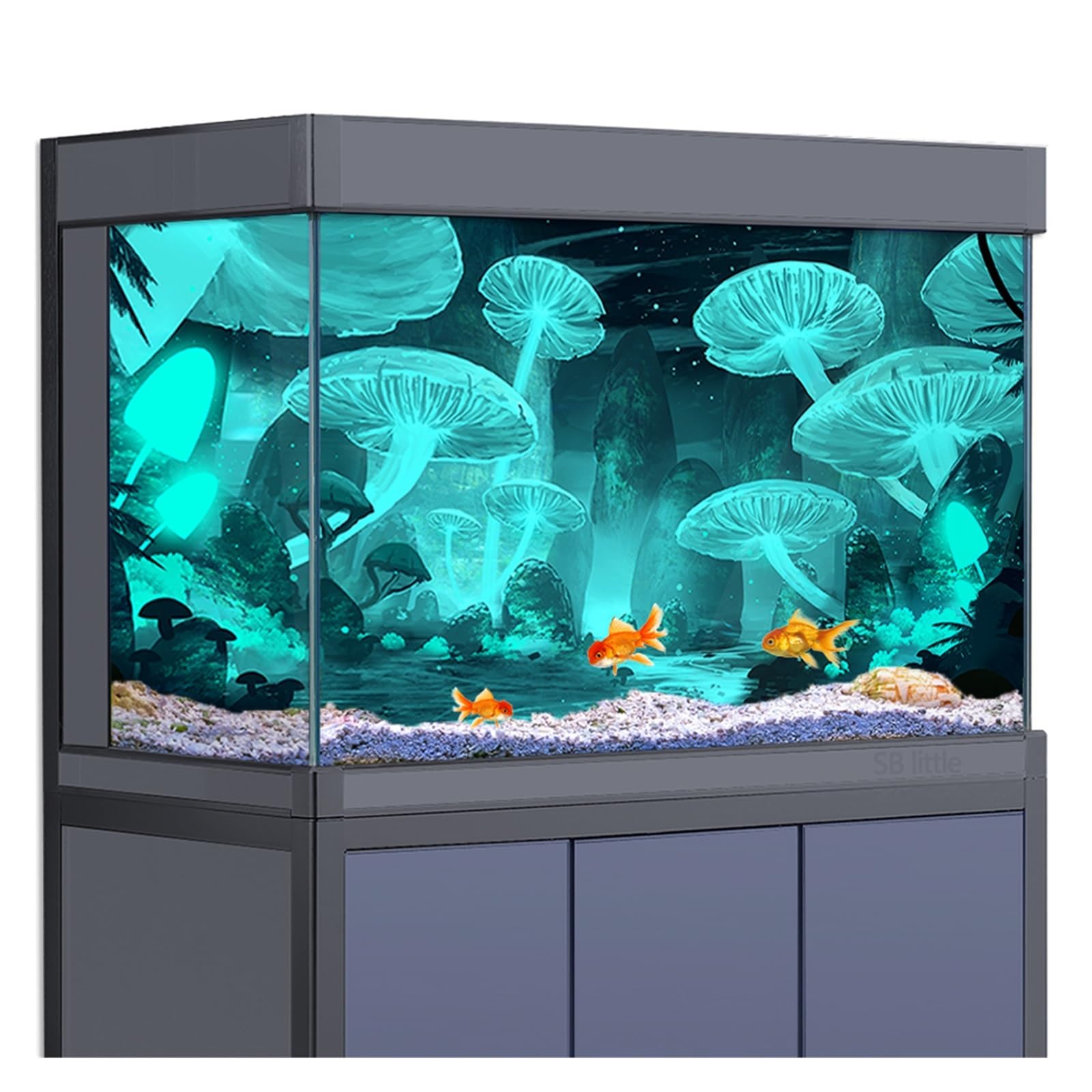 Aquarium Rückwandfolie Aquarium Hintergrund Aufkleber Poster Dekoration Fisch Tanks Reptil Lebensraum(90x60cm)