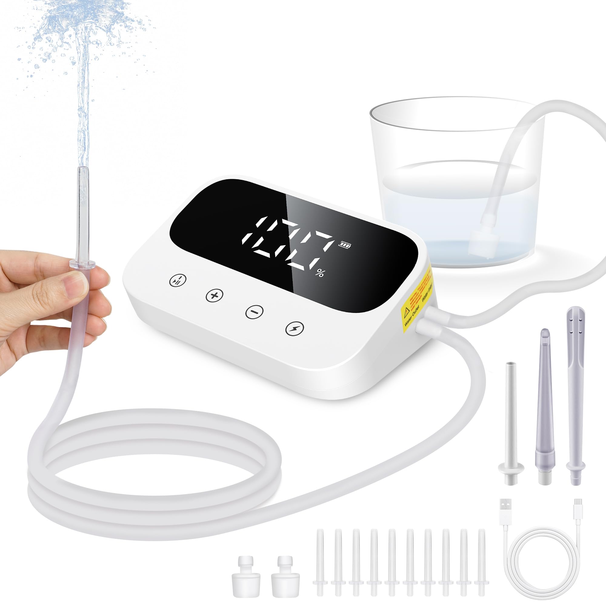 Enema Kit, Electric Enemas for Colon Cleanse for Women Men, Adjustable 100 Water Pressure, Coffee Enema Coffee Organic Kit (Black and White)