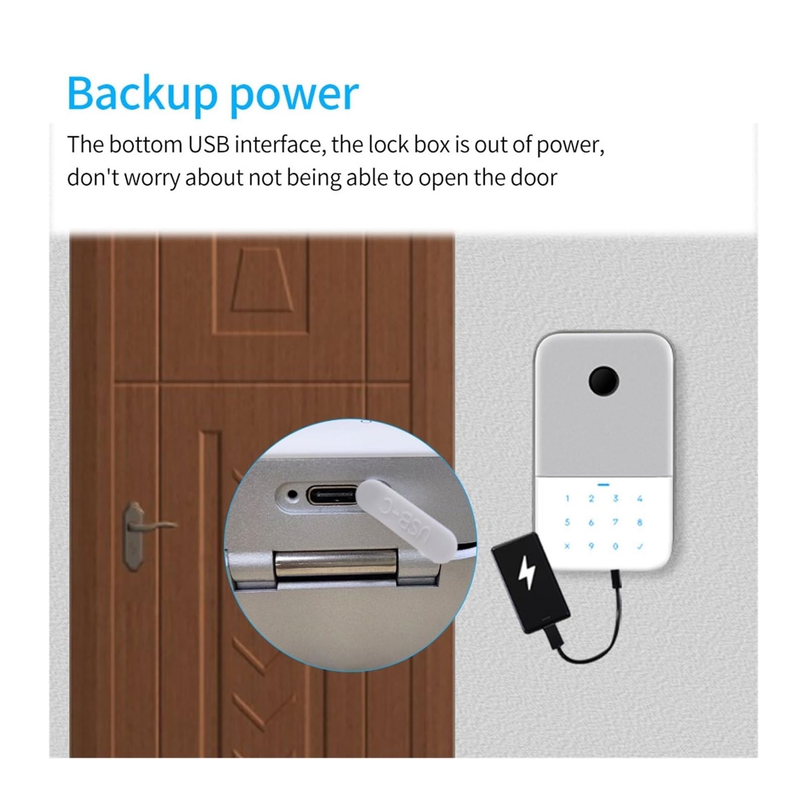 Cassetta di sicurezza, Cassetta di sicurezza digitale impermeabile TTLOCK con accesso remoto tramite app Finrprint, montaggio a parete, antifurto