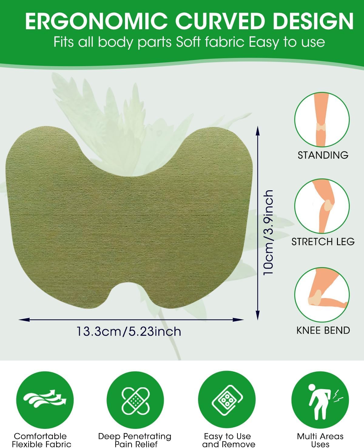 30 Parche para aliviar el dolor, Parche Para Aliviar el Dolor, Parche de Ajenjo, Parches Para Aliviar el Dolor de Ajenjo para Inflamación de Rodilla, Espalda, Hombros y Cuello