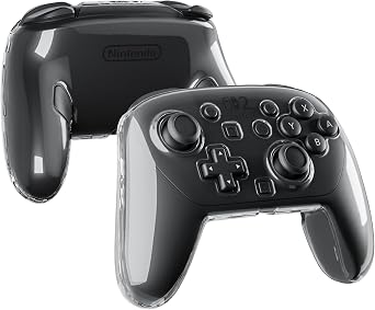 Clear Switch 2 Pro Controller Case Hardshell, Crystal Transparent Switch 2 Pro Controller Cover Skin with Comfort Grip, Transparent Switch Pro 2 Scratch-Resistant Waterproof Protector