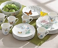 Vista 115 de Lenox Butterfly Meadow 817046 - Juego de 6 platos para aperitivos, 3.05 libras
