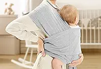 Wrap Sling de Vestir Pratico Unissex (M, Cinza Mescla)