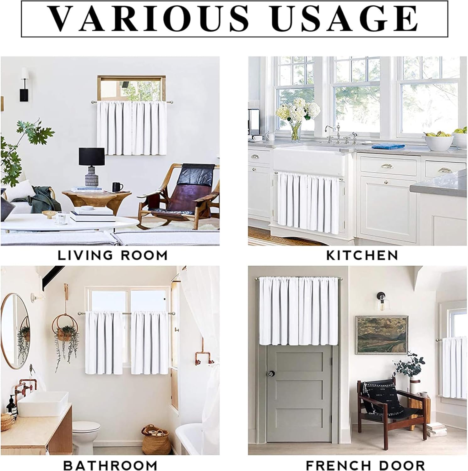 Sunflower, Kitchen Valance Curtain Rustic Sun Flower on Wood Window Treatments Rod Pocket Valance Curtain for Bedroom, 54x18inch 55x36inch