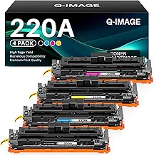 Q-image 220A Compatibile Cartuccia di Toner con Chip per H P Color Laserjet Pro 4202dn 4202dne 4202dw 4202dwe MFP 4302dw 4302dwe 4302fdn 4302fdne 4302fdw 4302fdwe (4-Pack)