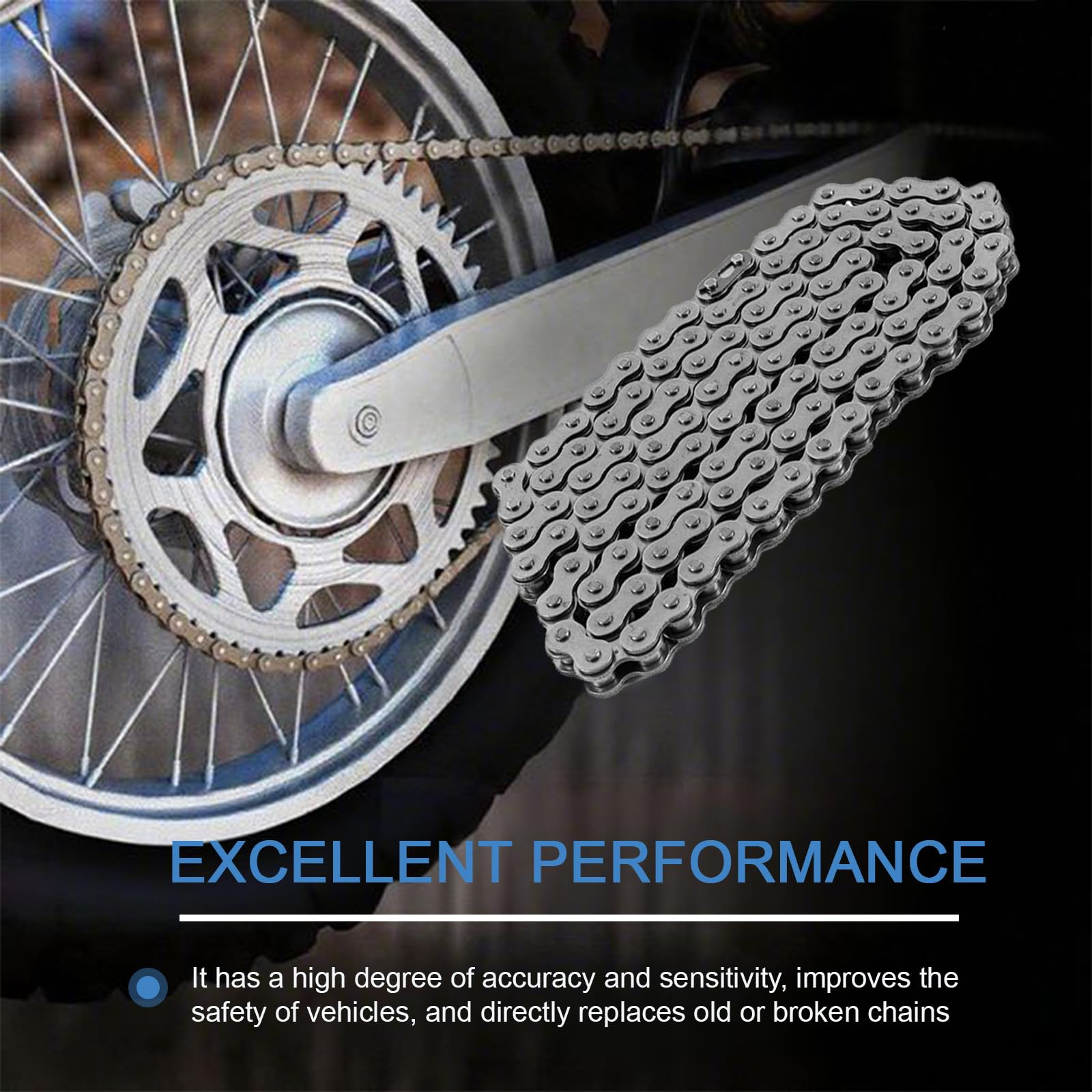 Catena moto 108 maglie moto 428 catena adatta per 50 cc – 250 cc Atv Quad Pit Dirt Bike Go Kart