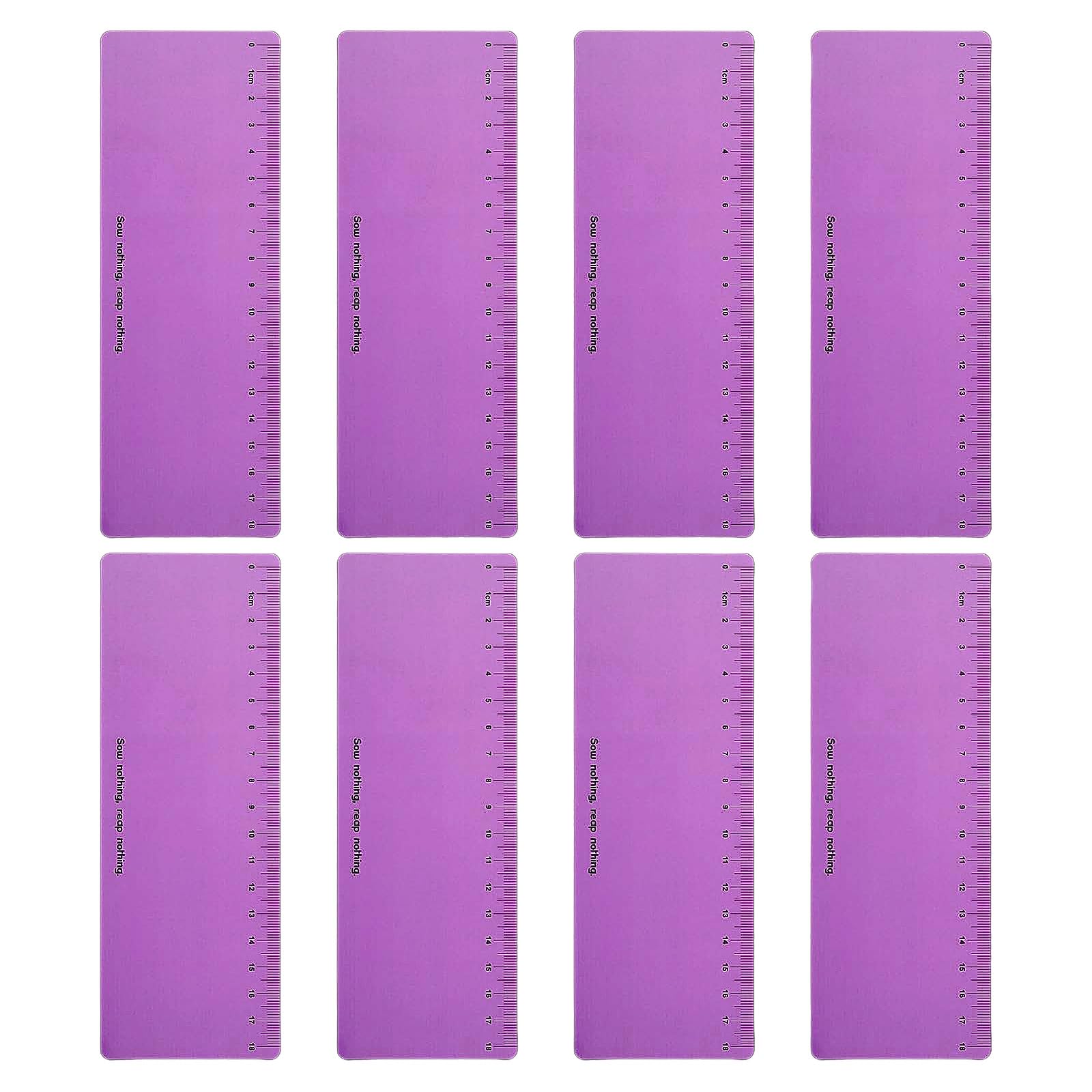 Guided Reading Strips, 8pcs Highlight Colored Overlay Bookmark Reading Tracking Ruler Teacher Teaching Supplies for Classroom(Purple)