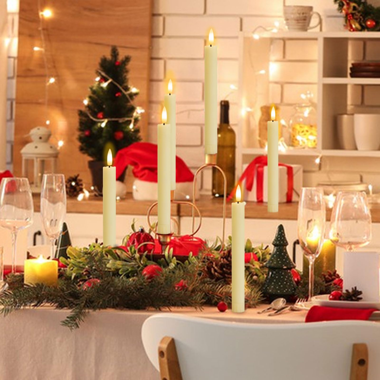 Set 6 Candele LED 25 Cm Con 2 Telecomandi E Timer – Luci Tremolanti Calde Per Matrimoni, Halloween E Natale