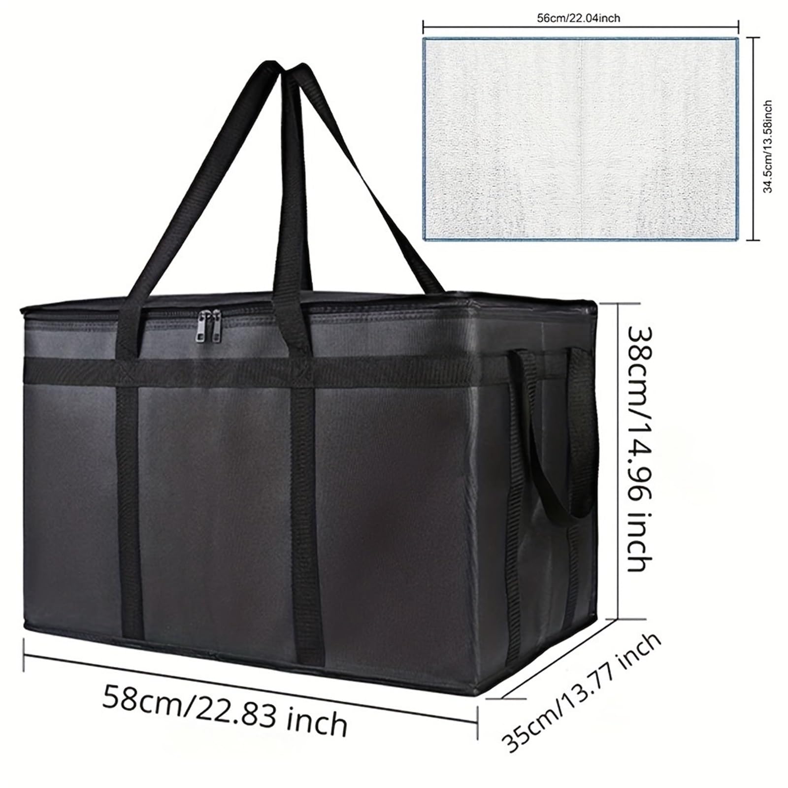 Bolsa térmica Reutilizable de Gran Capacidad con Fondo rígido extraíble