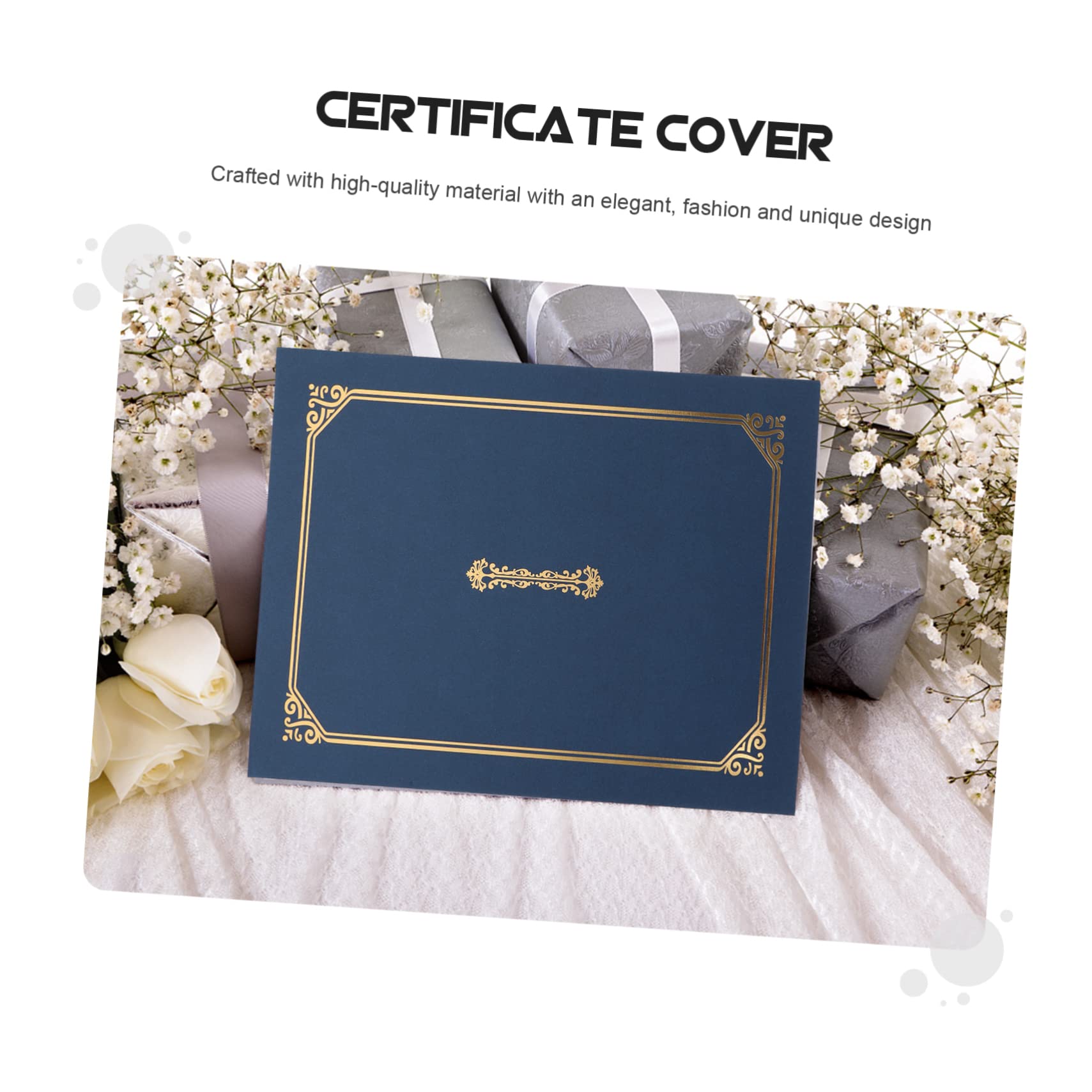 5pezzi Copertine per Documenti Stampa in Oro di Custodie di Carta per Porte Certificati e Diplomi