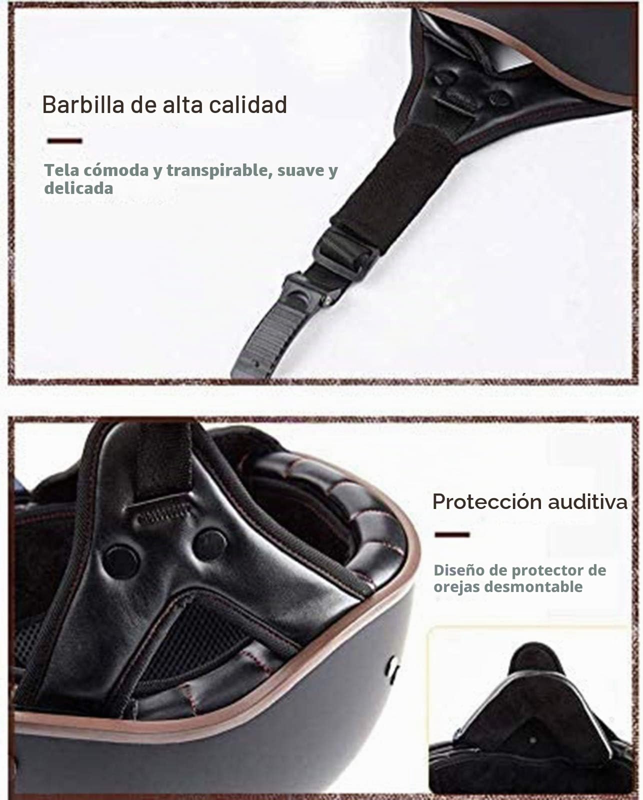 Casco de Moto Medio Abierto Estilo Retro Casco Moto Jet con Visera Casco de Motocicleta Casco Medio Certificado ECE Para Hombres Y Mujeres Adultos Half-Helme D,L