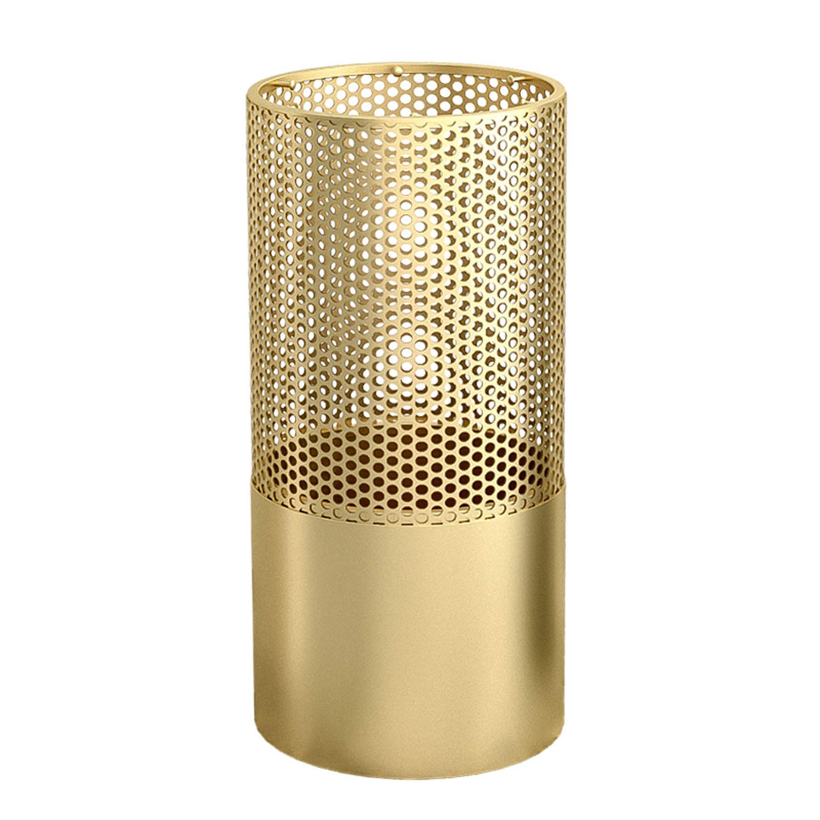 DFGHNBVC Metal Umbrella Stand With Hooks For Office And Home Gold Finish Ideal For Canes And Walking Sticks