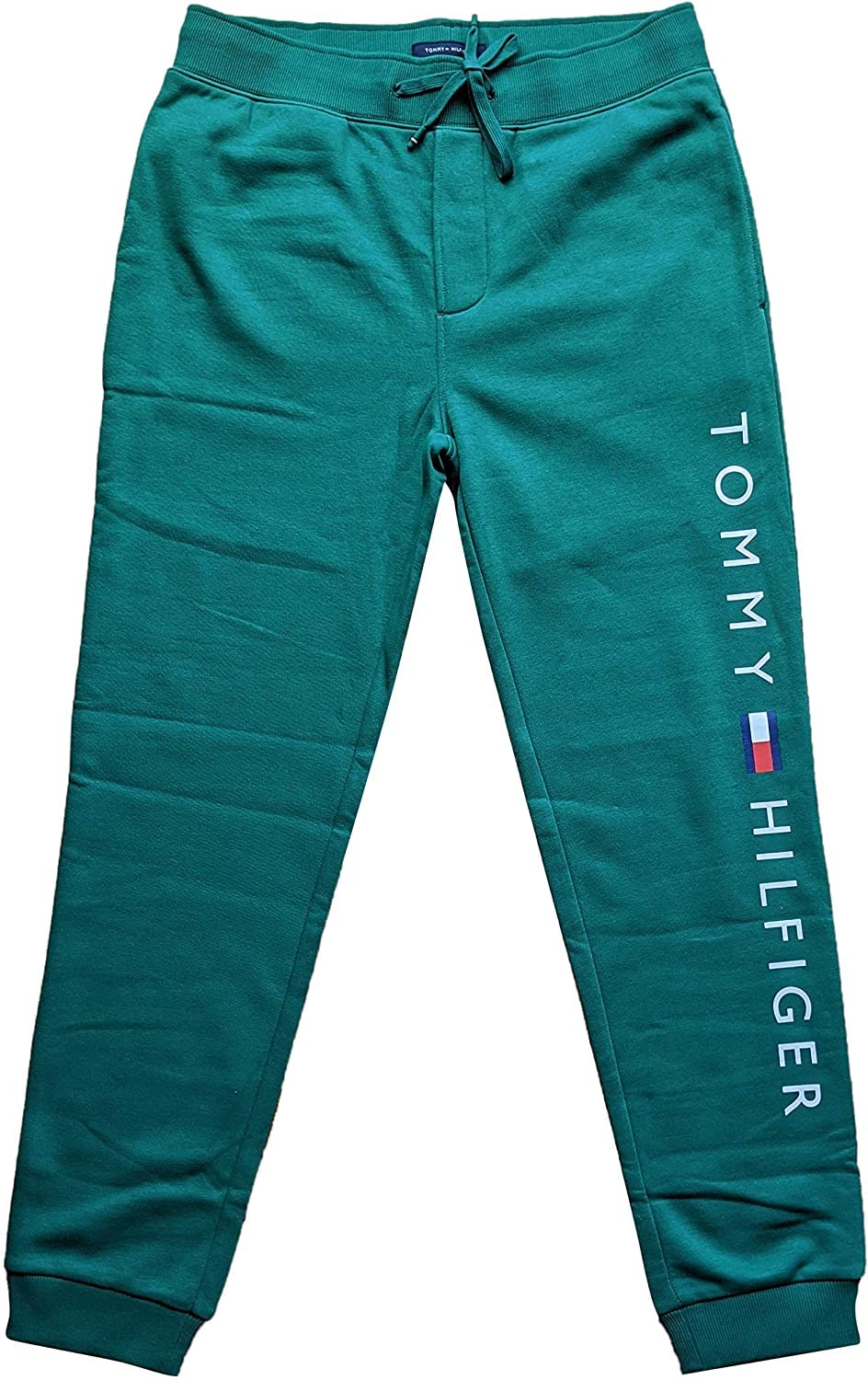 Tommy Mens Line Logo Sweatpants Green Medium