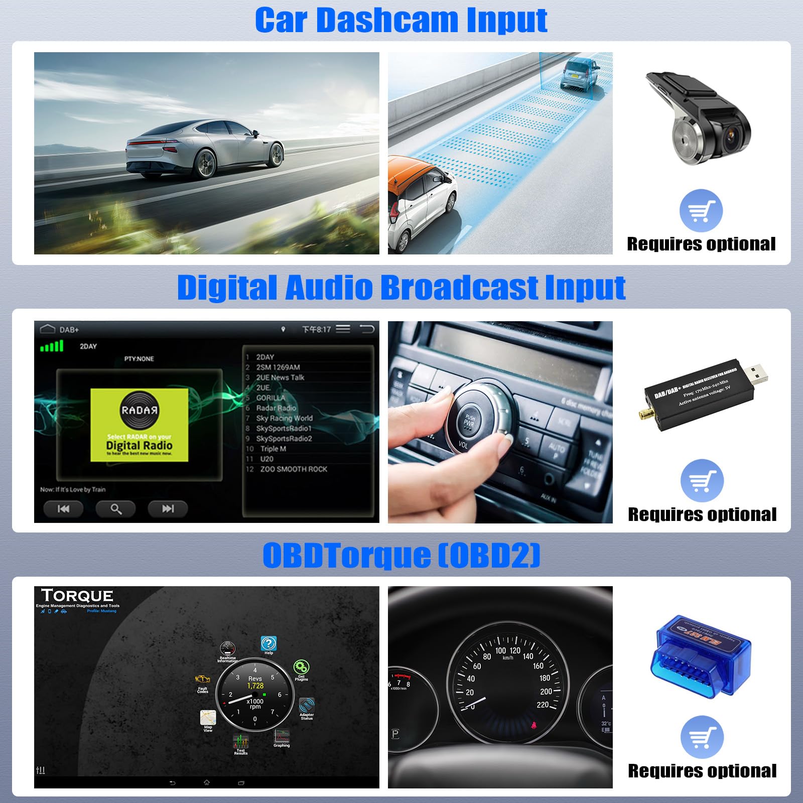 SIXTOP 2G+64G Android Radio de Coche para Mazda 5 2007 2008 2009 2010 con Carplay Android Auto Pantalla Radio Coche 9 Pulgadas con WiFi/GPS/Bluetooth/FM RDS/Mirror Link/EQ/SWC/Cámara Trasera Coche