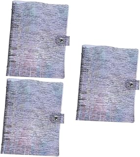 ABOOFAN 3 Peças Capa De Fichário Transparente Fichário Suporte De Arquivo De Revista Fichário De 6 Furos Capa De Caderno Fólio Capa De Portfólio A5 Fichário 6 Fichários De 6 Argolas