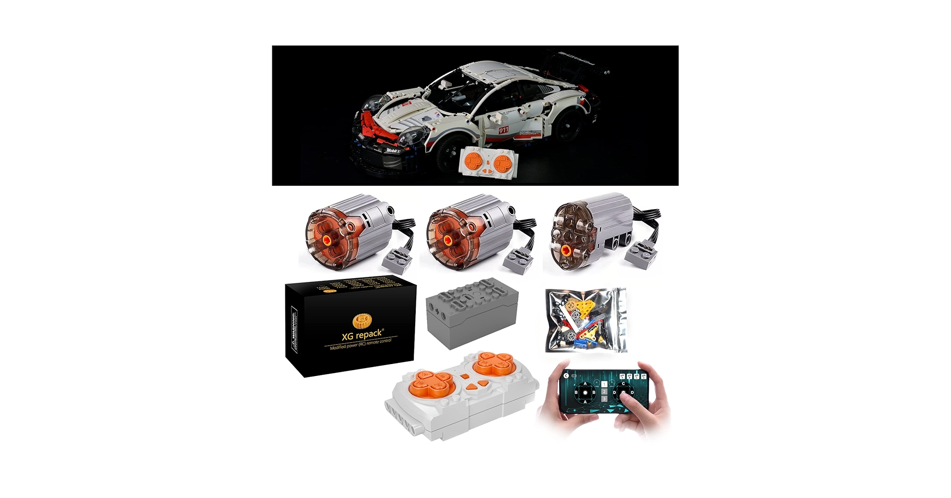 Amazon.co.jp: レゴ ポルシェ 911 RSR 用XGREPACK 改良型パワー