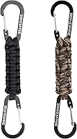 Vista 17 de BRAVESHINE Mosquetón de llavero con clip de paracord, gancho de anillo en D para lanyard, colgador para cochecito, llavero para botella de agua