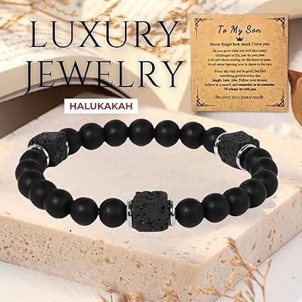 Heren Armband Lavasteen - Natuursteen - KG-Bracelets - Bestel nu