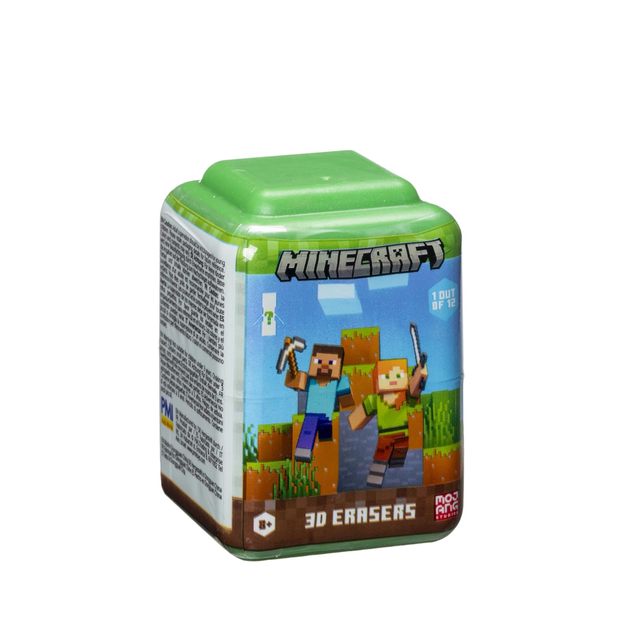 Minecraft – Goma De Borrar 3D En Caja Ciega – 24 Estilos Diferentes, 5 Cm, Color Aleatorio