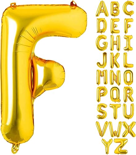 Miniatura 18 de Lovoir Globos dorados grandes de 40 pulgadas con la letra I de gran tamaño, globo de helio de aluminio de Mylar para fiestas de cumpleaños, Letra