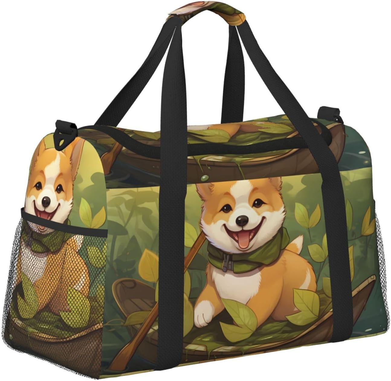 Sitting Dog Handheld travel bag weekend bag fitness yoga bag suitable for fitness and other scenarios image 3