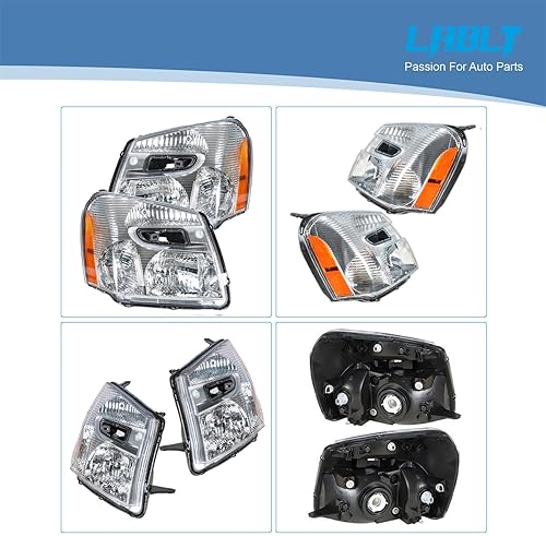 Miniatura 6 de LABLT Conjunto de faros delanteros halógenos de repuesto para Equinox 2005 2006 2007 2008 2009 lado del conductor izquierdo izquierdo lado del