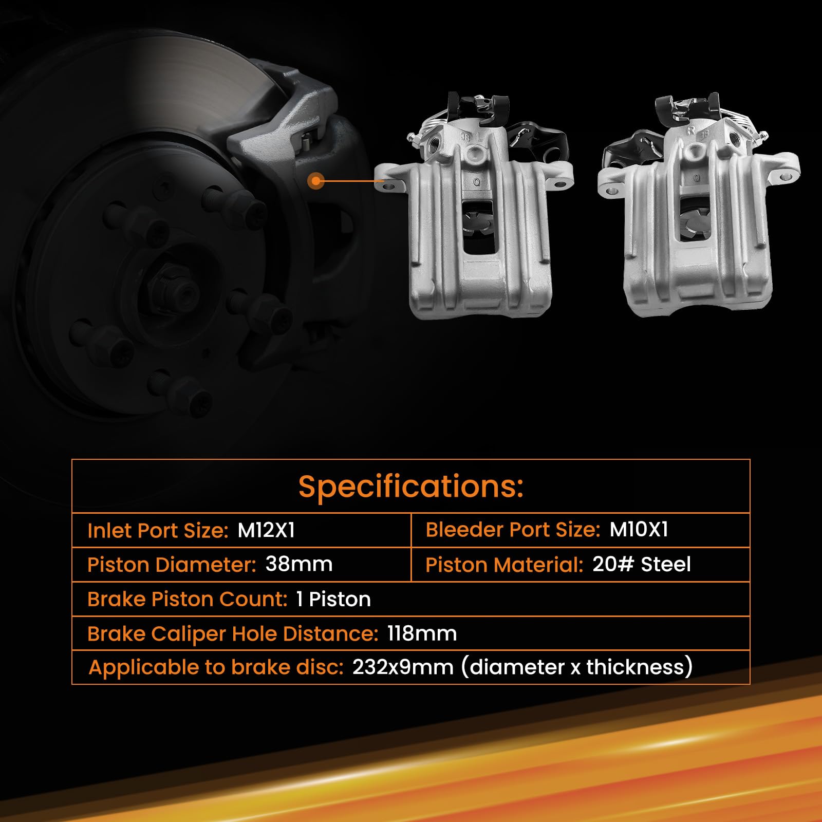 maXpeedingrods 2X Pinza Freno Bremszange for VW Golf IV 4 Bora a3 Posteriore Sinistra + Destra