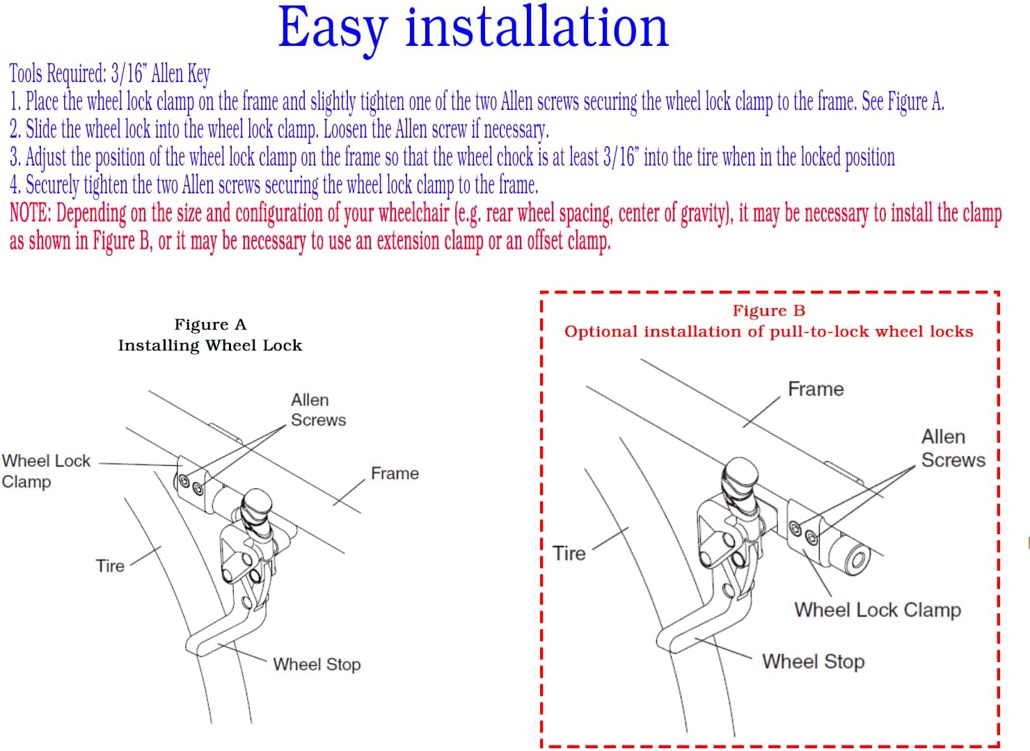 TiLite Compact Push to Lock Wheel Locks - Composite Pull to Lock Wheelchair Parts (1 Pair, Black)