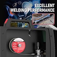 Vista 3 de YESWELDER Flux Core - Cable MIG sin gas, E71T-GS de acero al carbono suave de 0.035 pulgadas de diámetro, 2 libras, alambre de soldadura de carrete