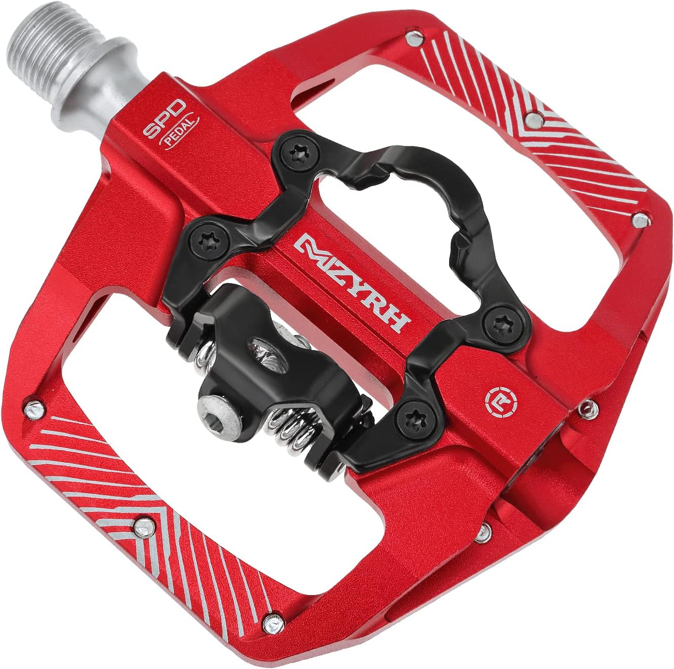 MZYRH Pedal,MTB Mountain Bike Pedals Compatible with Dual Function Sealed Clipless Aluminum 9/16" Bicycle Flat Platform with Cleats for Road, MTB