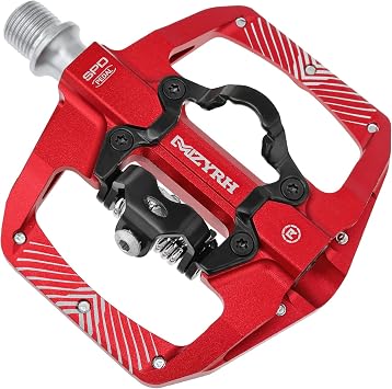 MZYRH Pedal,MTB Mountain Bike Pedals Compatible with Dual Function Sealed Clipless Aluminum 9/16" Bicycle Flat Platform with Cleats for Road, MTB