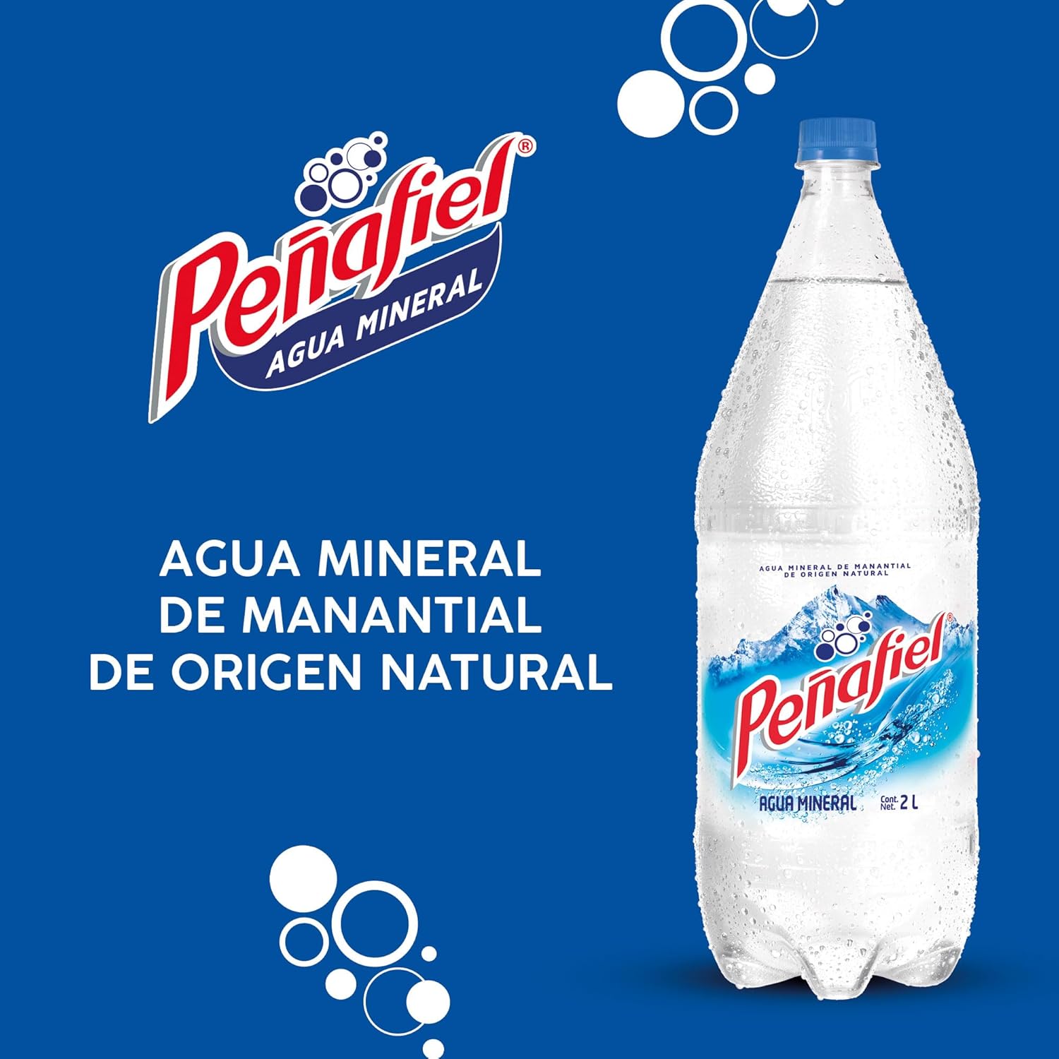 Peñafiel, Agua Mineral 2 L, Botella Pet (8 pack)