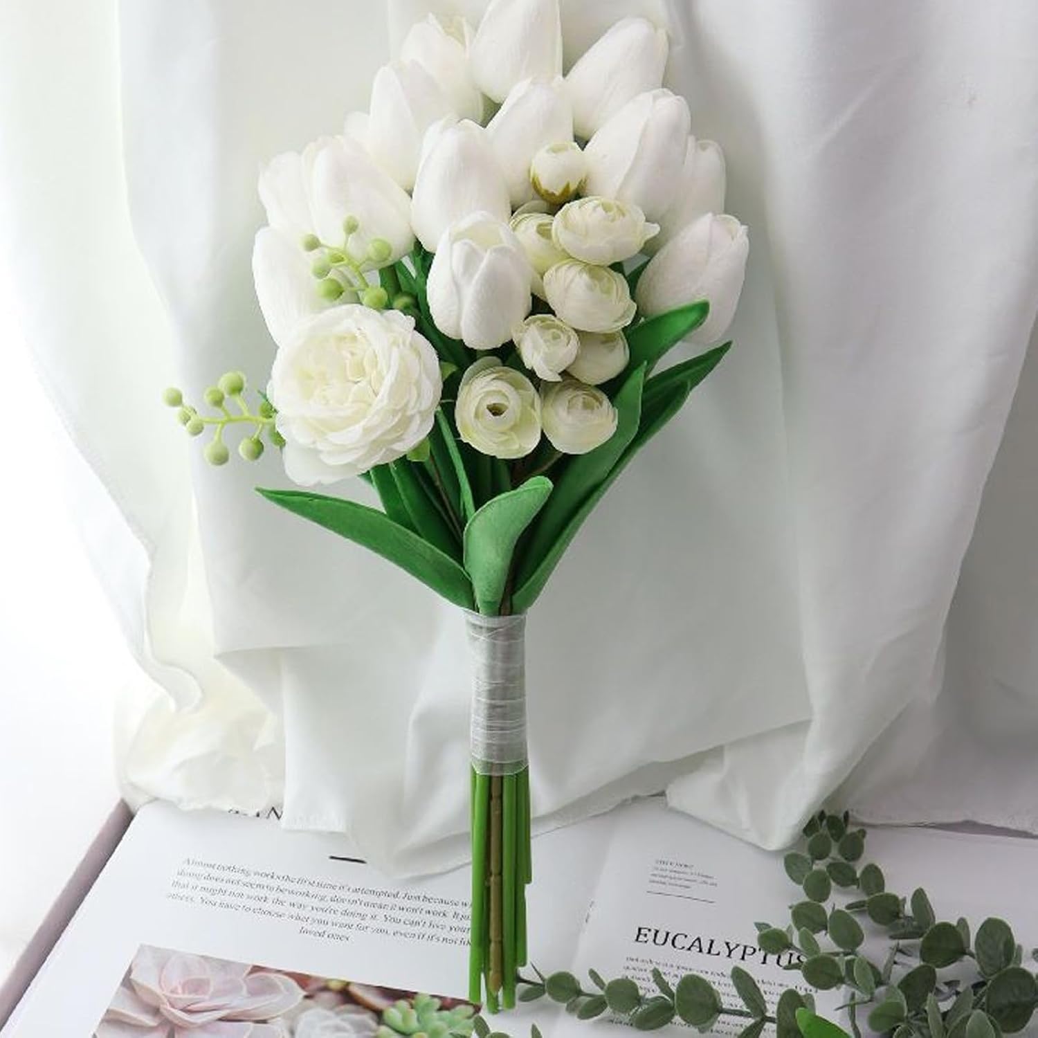 Floral Stem Covers, 30cm Green Artificial Flower Stems, 50pcs image 5