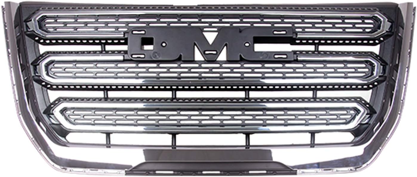 2016-2017 Gmc Terrain Front Grille; Fits Slt Model; Chrome Center Horizontal Moldings With Chrome Frame; Made Of Pp Plastic Partslink GM1200724