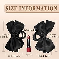 Vista 2 de Pinzas Premium para el Cabello para Mujeres: Pinzas de Garra con Lazo para Cabello Grueso y Delgado, Pinzas Grandes Antideslizantes con Lazo en Negro