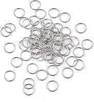 Vista 6 de 300 anillos de acero inoxidable 304 de calibre 18 de 0.394 in para suministros de fabricación de joyas