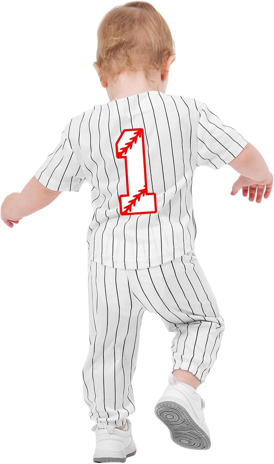 Toddler Boys Birthday Outfit Baseball Jersey and Pants 2pcs 1-6 Years Old Stripe Softball Shirt Summer Clothes