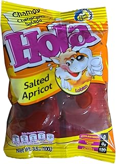 Hola Lobito, Chamoy Rojo Saladulces, Salted Apricots, 3.5 Ounce