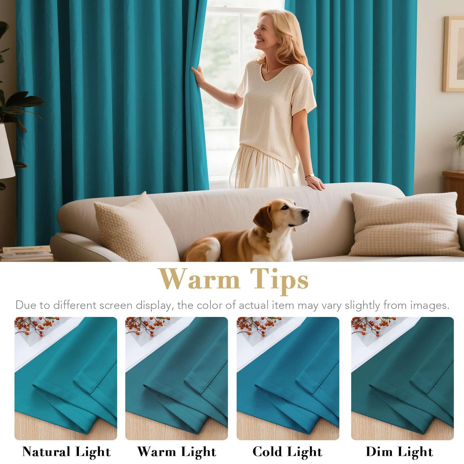 H.VERSAILTEX Cortinas Opacas Para Dormitorio Con