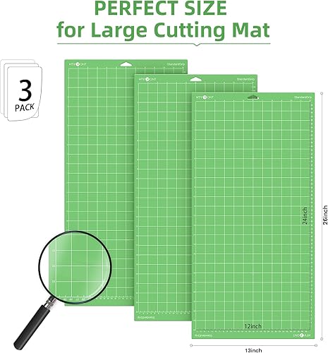 Miniatura 38 de HTVRONT Alfombrilla de corte de agarre estándar, paquete de 6 alfombrillas de corte de 12 x 12 pulgadas, compatibles con Cricut Maker 3/Maker Verde