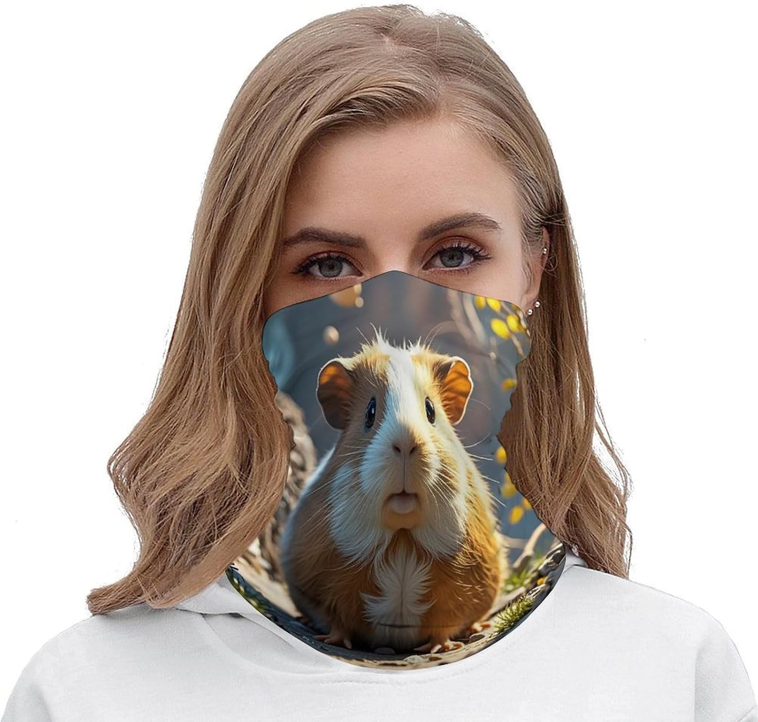 Smiling Neck Gaiter for Men Women Cooling Breathable Face Mask Scarf Windproof Hiking Bandana Soft Face Cover High-elastic Magic Scarf Headband for Cycling Running
