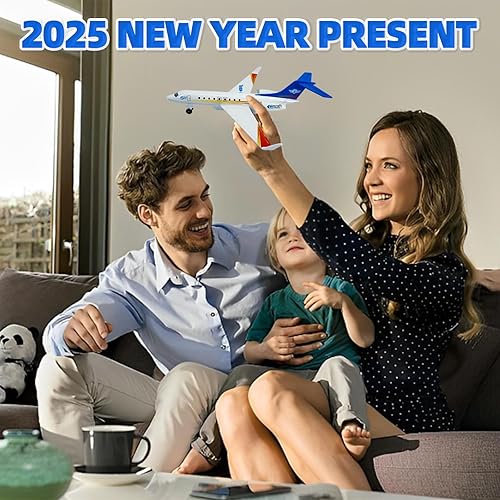 Miniatura 7 de OTONOPI Juguete de avión, juguete de avión de metal fundido a presión G650 modelo Single Airlines, Pull Back Bump and Go Airbus Avión con luces y